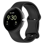 Butterfly Buckle Solid Color Silicone Watch Band, For Google Pixel Watch 4 / Watch 3 45mm, For Google Pixel Watch 4 / 3 / 2 / 1 41mm