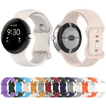Butterfly Buckle Solid Color Silicone Watch Band, For Google Pixel Watch 4 / Watch 3 45mm, For Google Pixel Watch 4 / 3 / 2 / 1 41mm