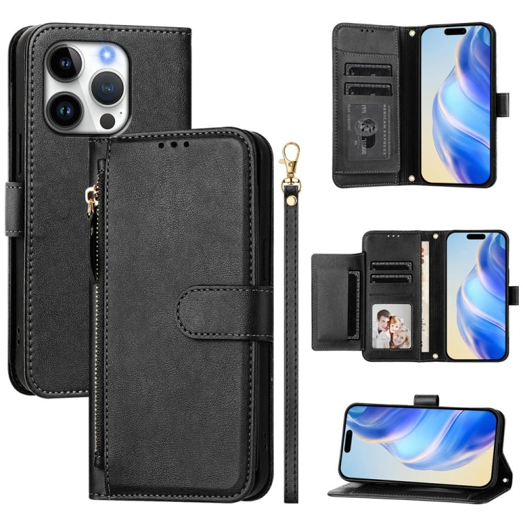 Multi-Card Slots Zipper Wallet Leather Phone Case, For iPhone 17e / 16e, For iPhone 17 Pro Max, For iPhone 17 Pro, For iPhone 17, For iPhone Air, For iPhone 16 Pro Max, For iPhone 16 Pro, For iPhone 16 Plus