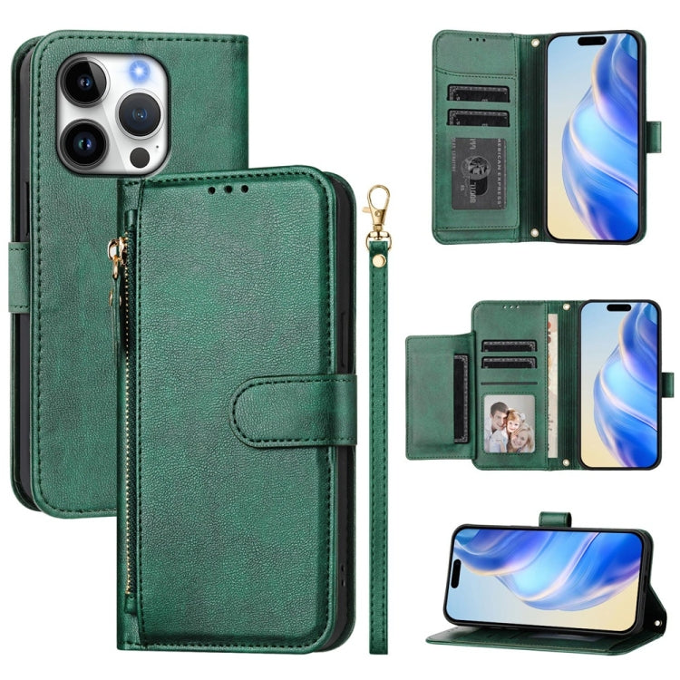 Multi-Card Slots Zipper Wallet Leather Phone Case, For iPhone 17e / 16e, For iPhone 17 Pro Max, For iPhone 17 Pro, For iPhone 17, For iPhone Air, For iPhone 16 Pro Max, For iPhone 16 Pro, For iPhone 16 Plus