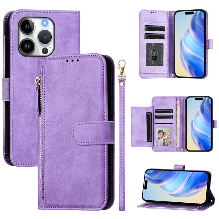 Multi-Card Slots Zipper Wallet Leather Phone Case, For iPhone 17e / 16e, For iPhone 17 Pro Max, For iPhone 17 Pro, For iPhone 17, For iPhone Air, For iPhone 16 Pro Max, For iPhone 16 Pro, For iPhone 16 Plus