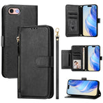 Multi-Card Slots Zipper Wallet Leather Phone Case, For iPhone 14 Pro Max, For iPhone SE 2022 / 2020 / 8 / 7, For iPhone 13 Pro Max, For iPhone 13 Pro, For iPhone 13 mini, For iPhone 12 / 12 Pro, For iPhone 12 Pro Max, For iPhone 12 mini
