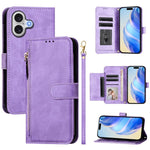 Multi-Card Slots Zipper Wallet Leather Phone Case, For iPhone 17e / 16e, For iPhone 17 Pro Max, For iPhone 17 Pro, For iPhone 17, For iPhone Air, For iPhone 16 Pro Max, For iPhone 16 Pro, For iPhone 16 Plus
