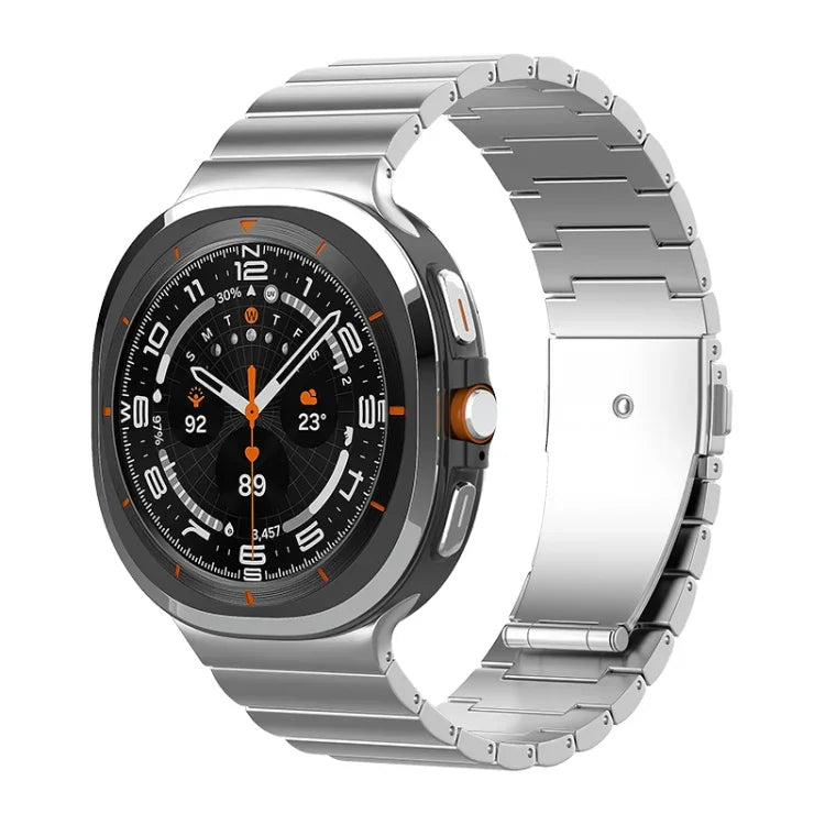One Bead Flat Buckle Pure Titanium Watch Band, For Samsung Galaxy Watch Ultra / Ultra 2025, For Samsung Galaxy Watch8 / Watch8 Classic