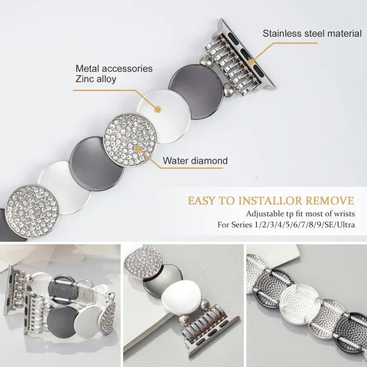 Alloy Chain Metal Watch Band, For Apple Watch 46mm / 49mm / 45mm / 44mm, For Apple Watch 42mm / 41mm / 40mm / 38mm