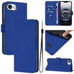Skin Feel Solid Color Leather Phone Case with Lanyard, For iPhone 17e / 16e, For iPhone 17 Pro Max