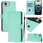 Skin Feel Solid Color Leather Phone Case with Lanyard, For iPhone 17e / 16e, For iPhone 17 Pro Max