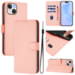 Skin Feel Solid Color Leather Phone Case with Lanyard, For iPhone 13 mini, For iPhone 12 / 12 Pro