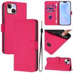 Skin Feel Solid Color Leather Phone Case with Lanyard, For iPhone 13 mini, For iPhone 12 / 12 Pro