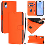 Skin Feel Solid Color Leather Phone Case with Lanyard, For iPhone XR, For iPhone XS Max