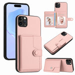 Button Card Bag RFID Anti-theft Phone Case, For iPhone 12 mini, For iPhone 11 Pro Max, For iPhone 11, For iPhone 11 Pro, For iPhone XS / X, For iPhone XR, For iPhone XS Max, For iPhone 8 Plus / 7 Plus