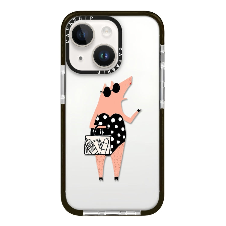 Simple Illustration Pattern Full Coverage Phone Case, For iPhone 14 Plus