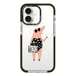 Simple Illustration Pattern Full Coverage Phone Case, For iPhone 16 Plus