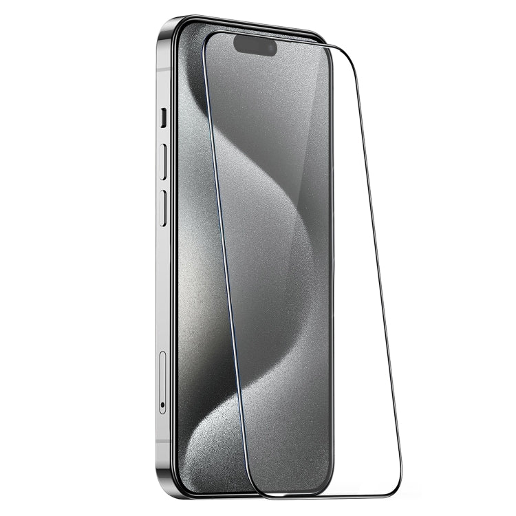 JOYROOM Knight Series 2.5D Full Screen HD Tempered Glass Film, For iPhone 17 Pro Max, For iPhone 17 Pro, For iPhone 17, For iPhone Air, For iPhone 15 Pro Max, For iPhone 15 Pro