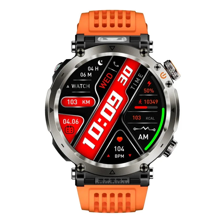 HT30 1.7 inch IP68 Waterproof Silicone Band Smart Watch, Support Flashlight / Banknote Detector Light / Compass