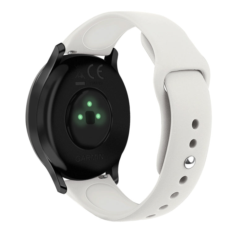 Solid Color Reverse Buckle Silicone Strap, Size: Large Size, For Garmin Vivoactive 3 / Vivomove HR