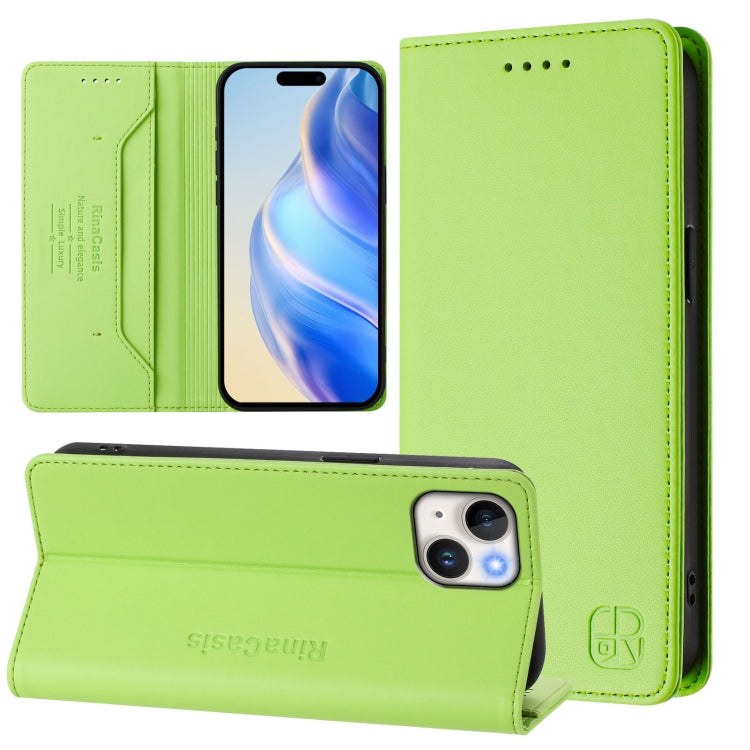 RC01 Dual-Folded Magnetic Suction RFID Leather Phone Case, For iPhone 13 Pro Max, For iPhone 13 Pro, For iPhone 13 mini, For iPhone 12 / 12 Pro, For iPhone 12 Pro Max, For iPhone 12 mini