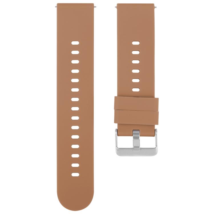 Solid Color Steel Buckle Silicone Watch Band, 18mm, 19mm, 20mm