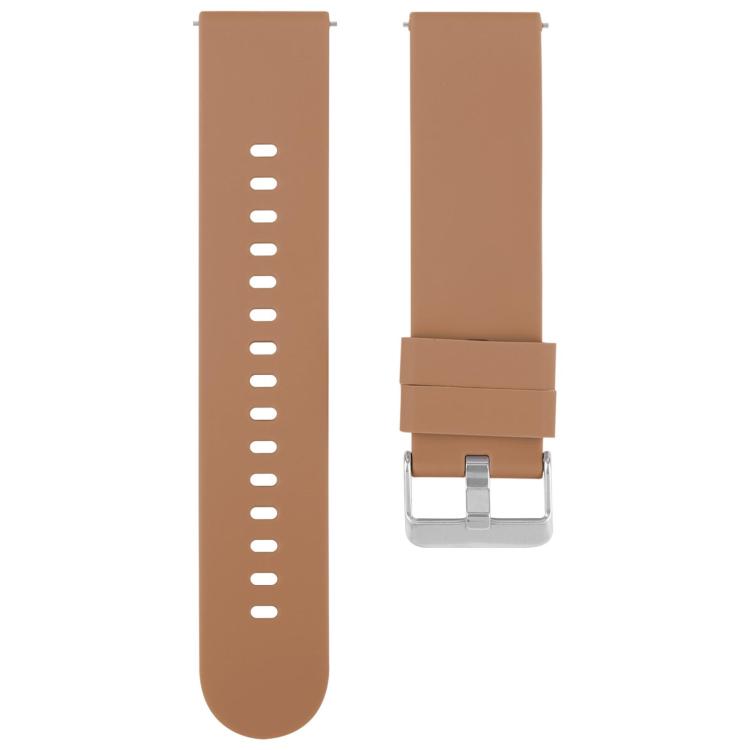 Solid Color Steel Buckle Silicone Watch Band, 18mm, 19mm, 20mm