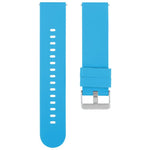 Solid Color Steel Buckle Silicone Watch Band, 18mm, 19mm, 20mm