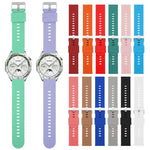 Solid Color Steel Buckle Silicone Watch Band, 18mm, 19mm, 20mm