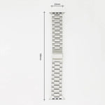 Norman Clasp Three-Link Stainless Steel Watch Band, For Apple Watch 46mm / 49mm / 45mm / 44mm