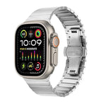 Butterfly Clasp One-Bead Titanium Alloy Watch Band, For Apple Watch 46mm / 49mm / 45mm / 44mm