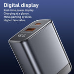 REMAX U2-AC 67W USB and Type-C GaN Digital Display Fast Charger, EU Plug, UK Plug