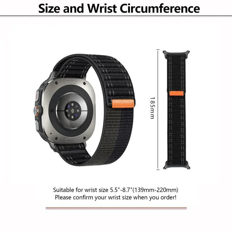Kalebol Hook and Loop Fastener Nylon Strap, For Samsung Galaxy Watch Ultra 47mm / Ultra 2025
