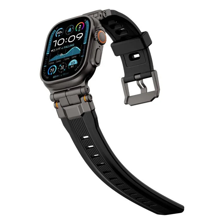 Alloy Connector Silicone Watch Strap, For Apple Watch 46mm / 49mm / 45mm / 44mm