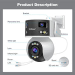 SriHome SH055B 8MP HD Multi-lens Super Wide Angle Panoramic PTZ Dome Camera, SH055B
