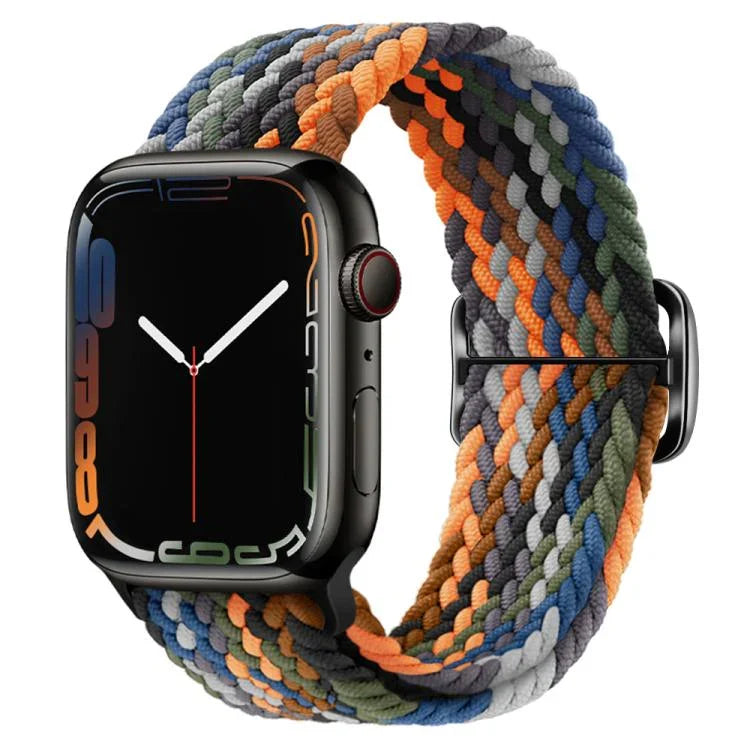 Kalebol Eight Buckle Nylon Braided Watch Band, For Apple Watch 46mm / 49mm / 45mm / 44mm, For Apple Watch 42mm / 41mm / 40mm / 38mm