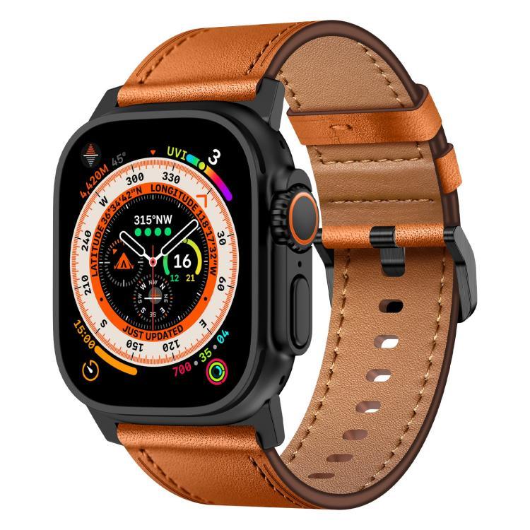 Kalebol Genuine Leather Watch Band, For Apple Watch 46mm / 49mm / 45mm / 44mm