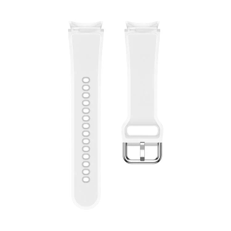 transparent silicone watch band for Samsung Galaxy Watch, stylish design, adjustable fit, easy installation.