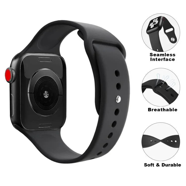 Kalebol Reverse Buckle Silicone Watch Band, For Apple Watch 46mm / 49mm / 45mm / 44mm, For Apple Watch 42mm / 41mm / 40mm / 38mm