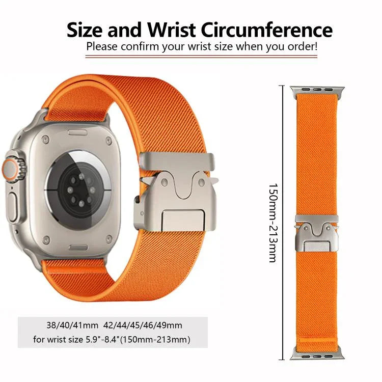 Kalebol Parachute Buckle Elastic Nylon Watch Band, For Apple Watch 46mm / 49mm / 45mm / 44mm, For Apple Watch 42mm / 41mm / 40mm / 38mm