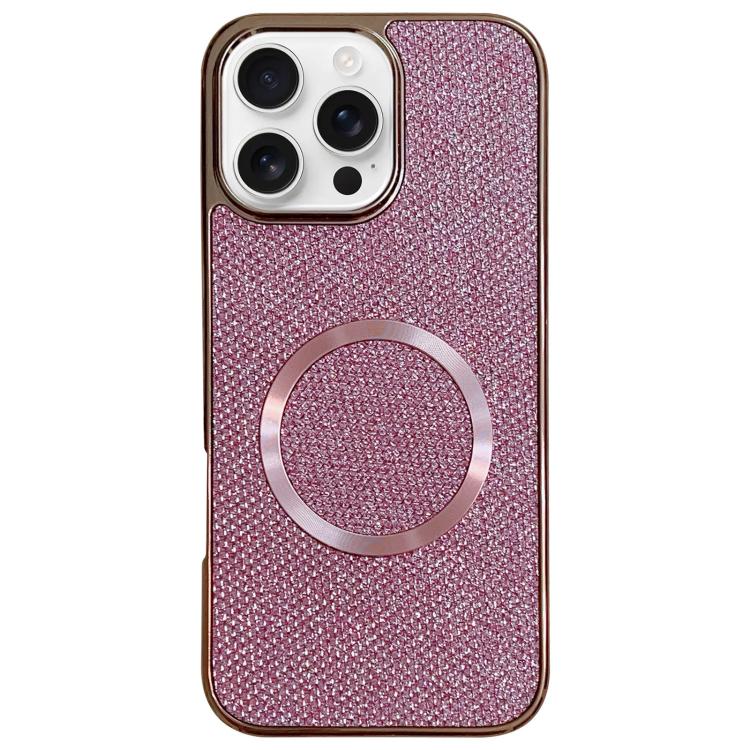 Electroplating PC Glitter Grain MagSafe Phone Case, For iPhone 17 Pro Max, For iPhone 17 Pro, For iPhone 16 Pro Max, For iPhone 16 Pro, For iPhone 16 Plus, For iPhone 16, For iPhone 15 Pro Max, For iPhone 15 Pro