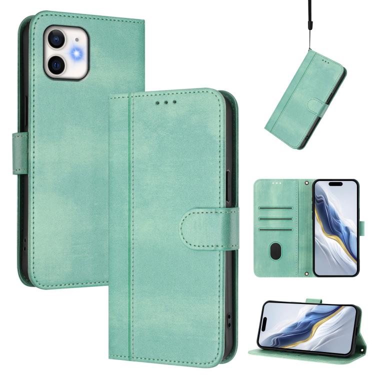 Line Splicing Buckle Retro Leather Phone Case, For iPhone 11 Pro Max, For iPhone 11, For iPhone 11 Pro, For iPhone X / XS, For iPhone XR, For iPhone XS Max