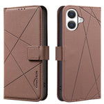 Geometric Pattern RFID Leather Phone Case, For iPhone 16e / 17e, For iPhone 17 Pro Max, For iPhone 17 Pro, For iPhone 17, For iPhone Air, For iPhone 16 Pro Max, For iPhone 16 Pro, For iPhone 16 Plus