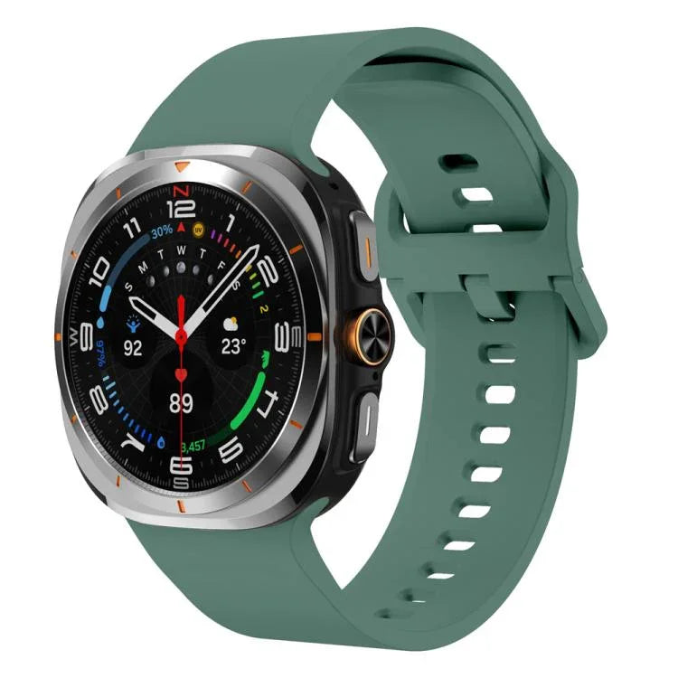 Solid Color Colorful Buckle Silicone Watch Band, For Samsung Galaxy Watch Ultra 47mm / Ultra 2025