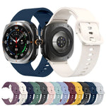 Solid Color Colorful Buckle Silicone Watch Band, For Samsung Galaxy Watch Ultra 47mm / Ultra 2025