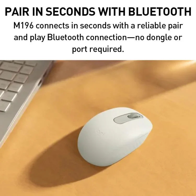 Logitech M196 1000DPI Bluetooth Wireless Mouse, M196
