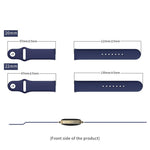xDfind Pure Color Silicone Watch Band, 20mm, 22mm