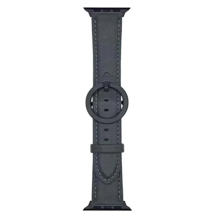 xDfind Round Buckle Leather Watch Band, For Apple Watch 46mm / 49mm / 45mm / 44mm, For Apple Watch 42mm / 41mm / 40mm / 38mm