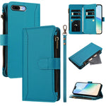 Magnetic Closure 9 Card Slots Zipper Leather Case with Hand Strap, For iPhone 11 Pro Max, For iPhone 11, For iPhone 11 Pro, For iPhone XS / X, For iPhone XR, For iPhone XS Max, For iPhone 8 Plus / 7 Plus