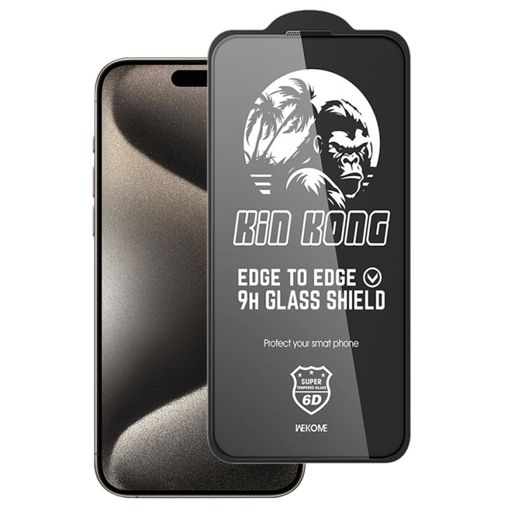 WK WTP-096 Jungle Series Kinkong 6D Curved HD Tempered Glass Film, For iPhone 16 Pro Max, For iPhone 16 Pro, For iPhone 16 Plus / 15 Plus, For iPhone 16 / 15, For iPhone 15 Pro Max, For iPhone 15 Pro