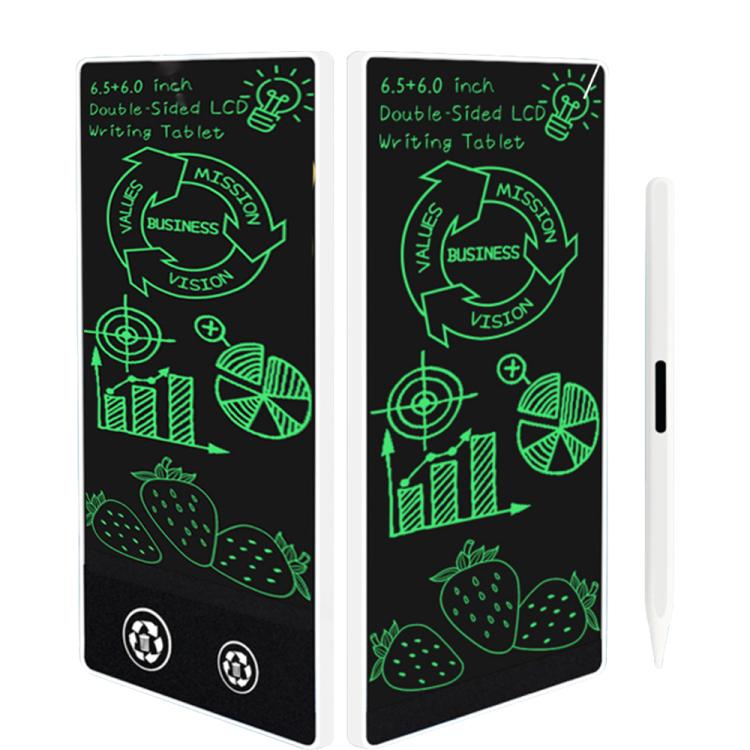 Simple Full Screen LCD Drawing Board Writing Tablet, 6.5+6.0 inch White / Green Writing, 6.5+6.0 inch White / Color Writing, 6.5 inch Black / Green Thin Writing, 6.5 inch Black / Green Writing, 6.5+6.0 inch Black / Green Thin Writing