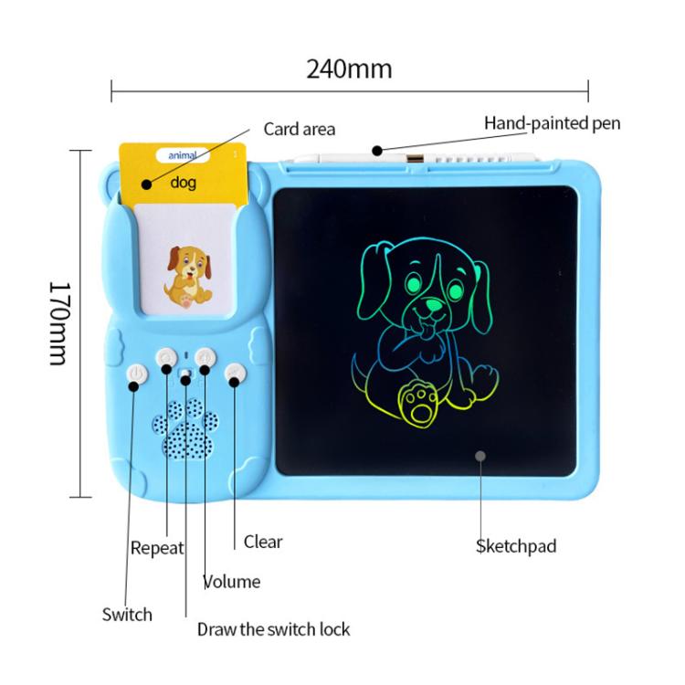 8.5 inch Children Early Education Drawing Board Card English Audiobooks, Blue / 112 Cards, Pink / 112 Cards, Blue / 255 Cards, Pink / 255 Cards