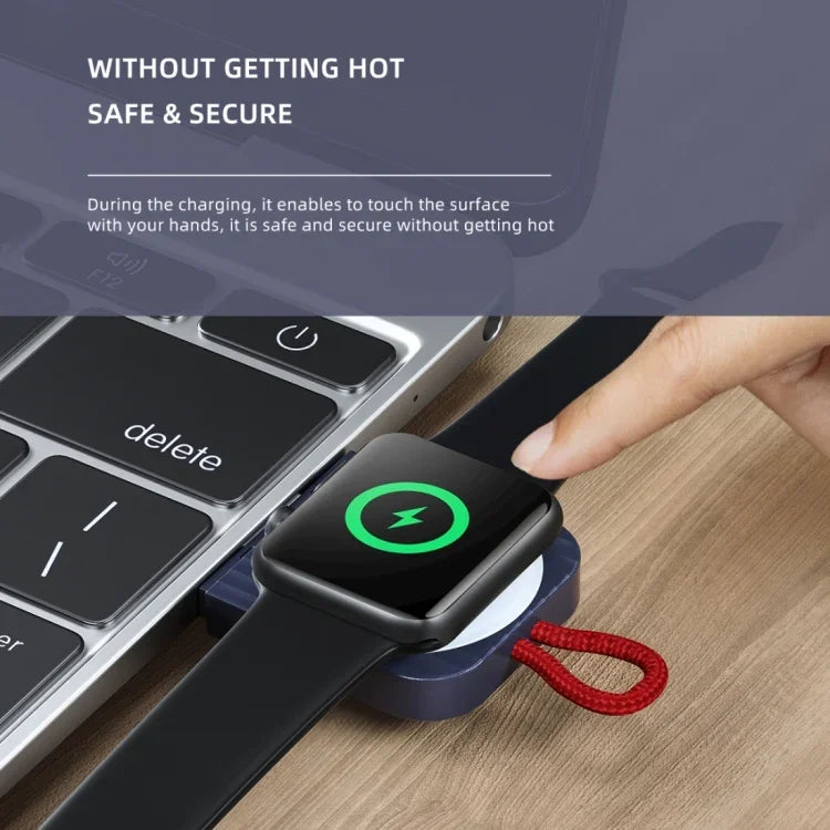ROCK W26 Portable Magnetic Wireless Charger for Apple Watch Type-C interface, W26 Type-C Interface