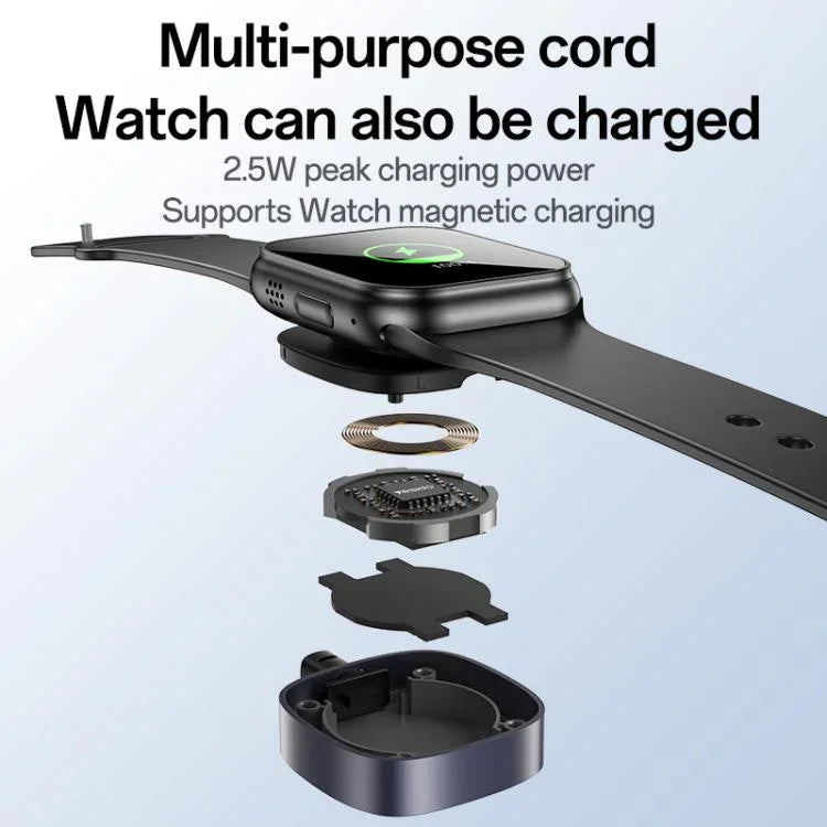 Yesido CA136C 60W USB-C / Type-C to Type-C & iWatch 2 in 1 Charging Cable, CA136C